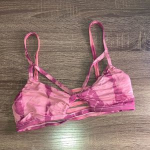 Women’s Blue Life Pink Tie Dye Small Swim Top